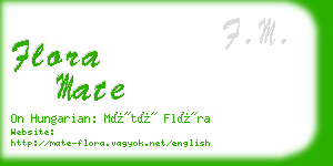 flora mate business card